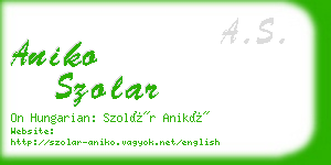 aniko szolar business card